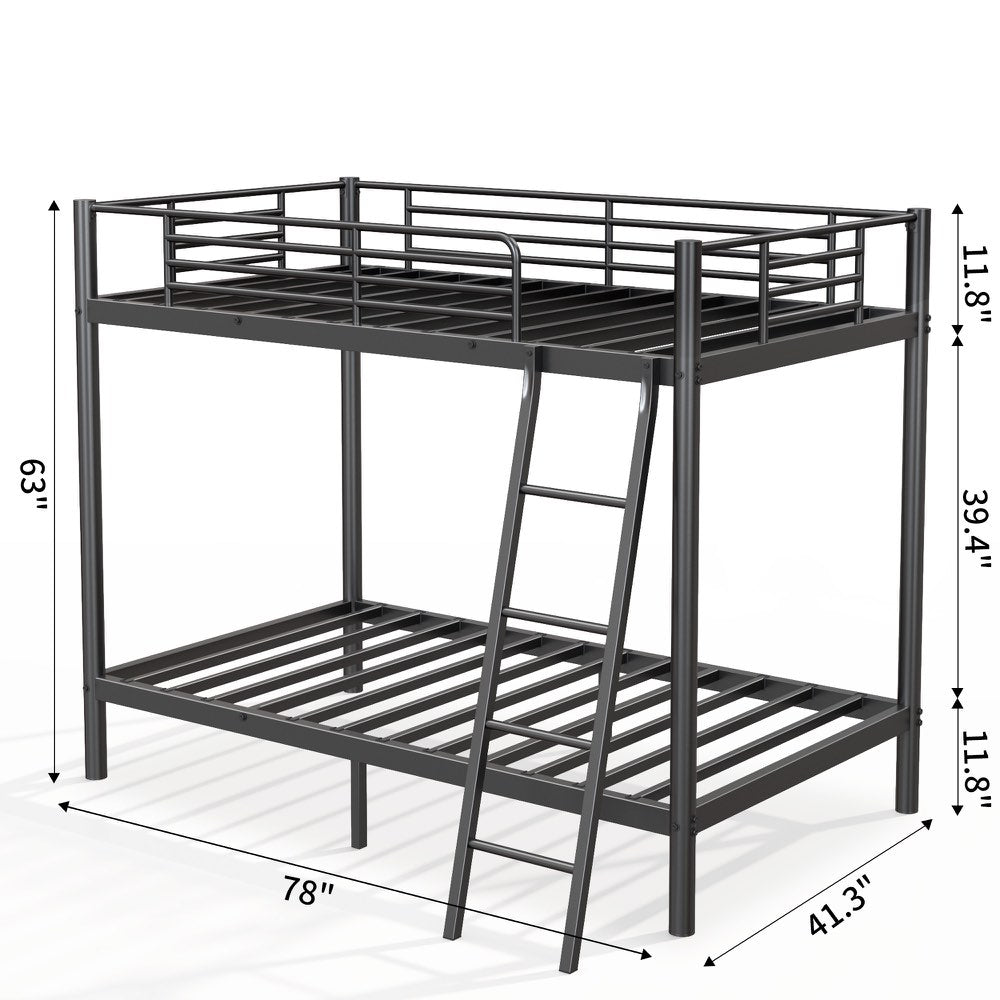 Twin-over-Twin Metal Bunk Bed with Stairs, product detail 5