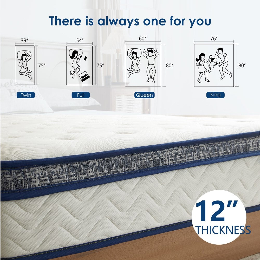 12-inch Pocketed Hybrid Mattress - Full, product detail 2