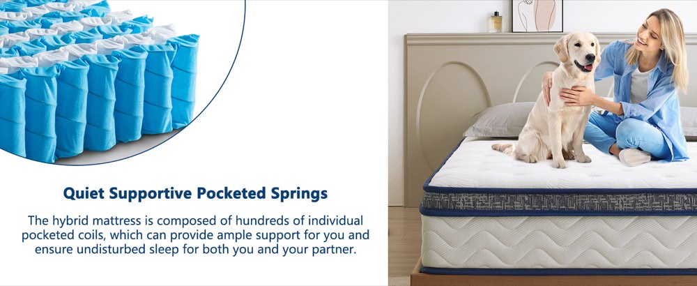 10-inch Pocketed Hybrid Mattress - King, product detail 4