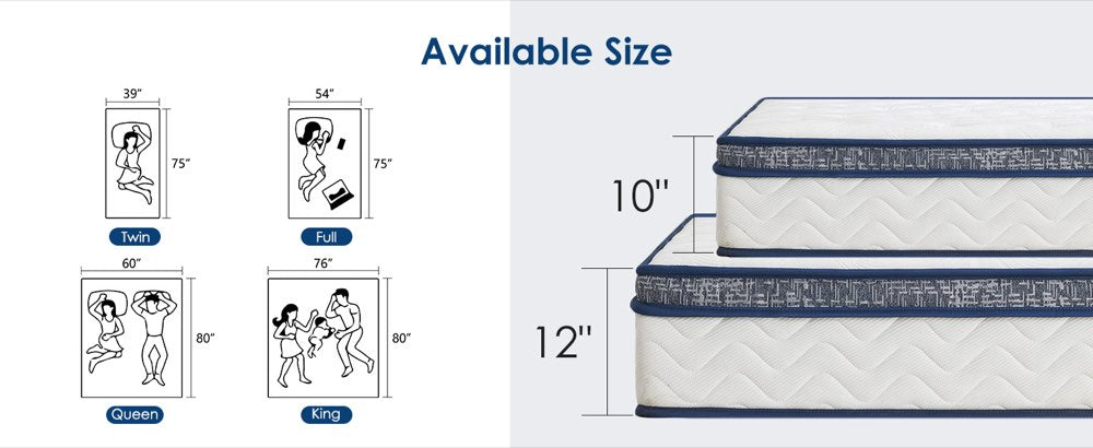 10-inch Pocketed Hybrid Mattress - King, product detail 8