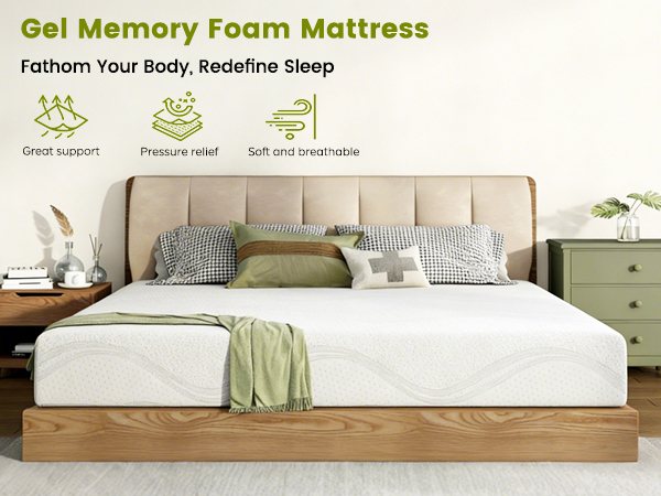 Cooling memory foam mattress detail overview